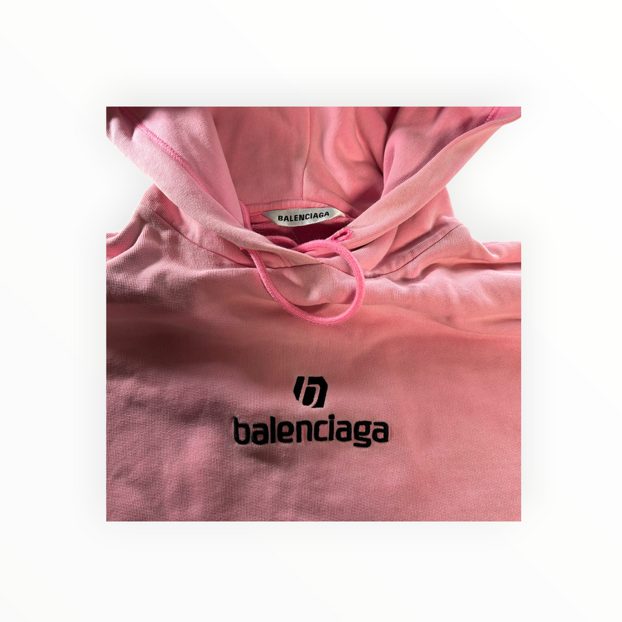 Pull Balenciaga rose capuche oversize