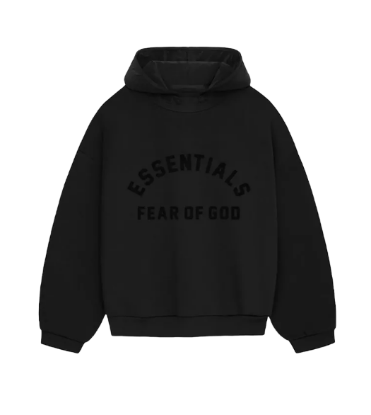 Fear of God Essentials Nylon Fleece Hoodie Black (SS24)