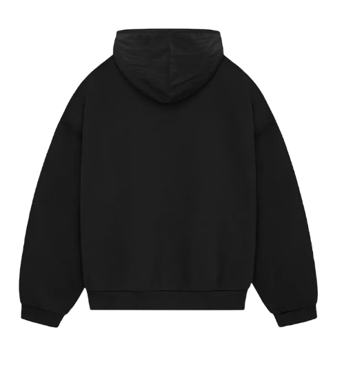 Fear of God Essentials Nylon Fleece Hoodie Black (SS24)