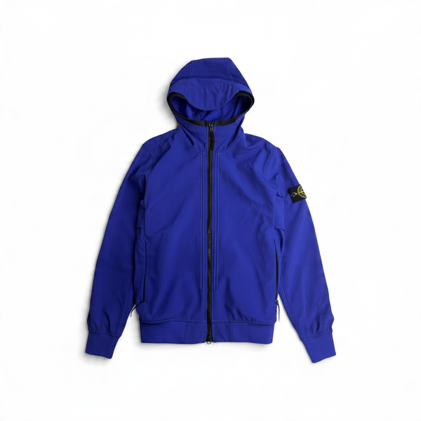 Veste Stone Island Light Soft Shell-R violette à capuche