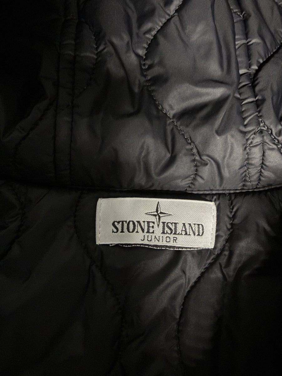 Veste Stone Island Junior Reflective à capuche logo compass
