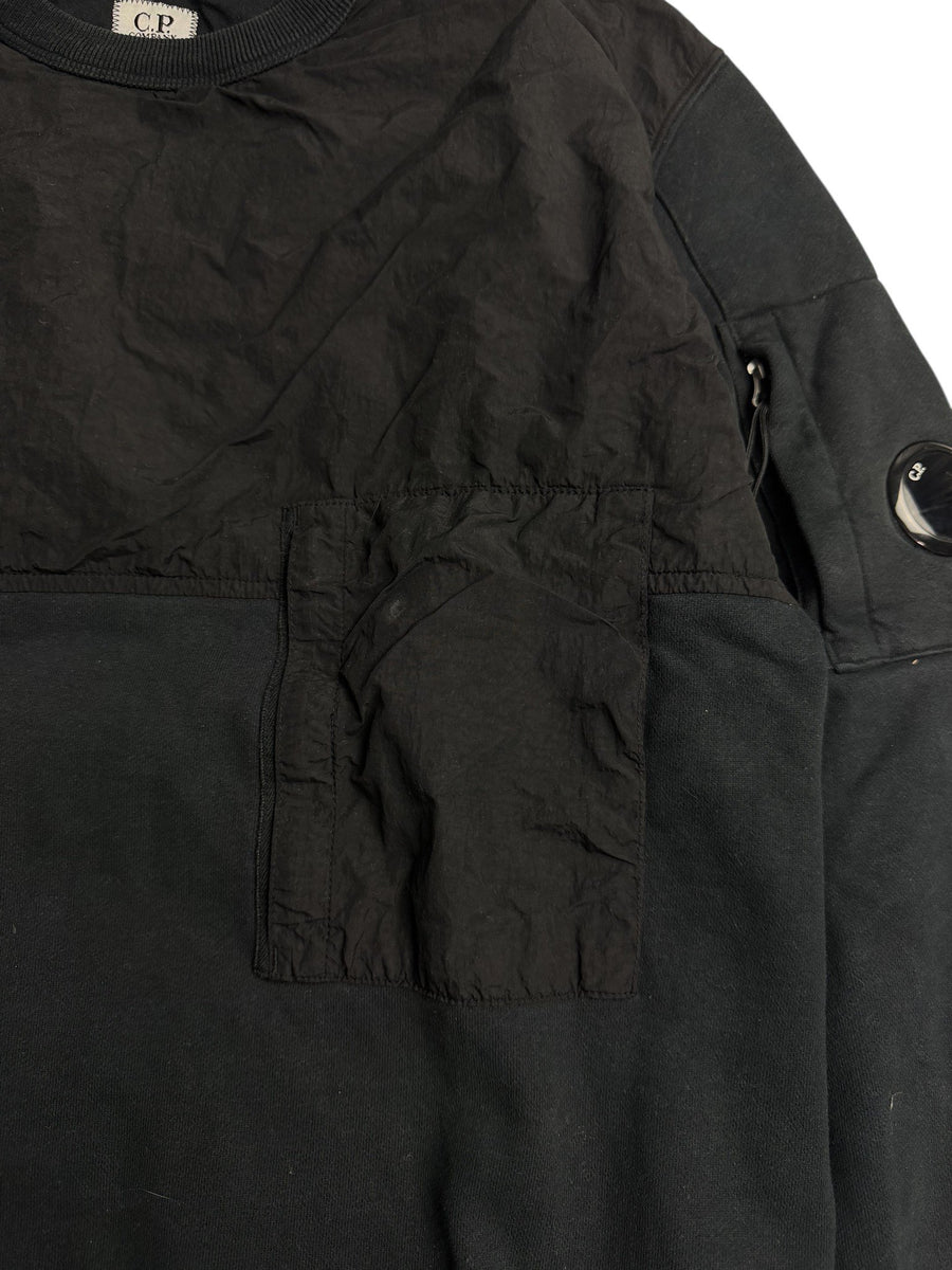 Sweat C.P. Company noir poche nylon à lentille