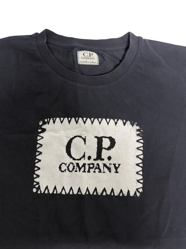 Tee C.P. Company bleu marine logo