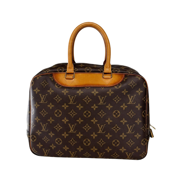 Sac Secondstore Louis Vuitton Deauville en toile Monogram, vue de trois quarts