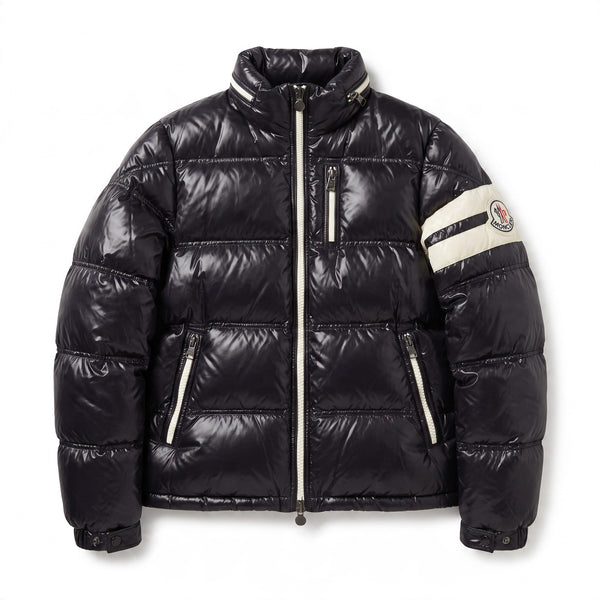 Doudoune Moncler noire gros logo