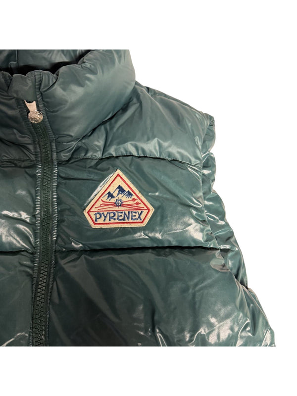 Doudoune sans manches Pyrenex verte vintage - écusson Pyrenex