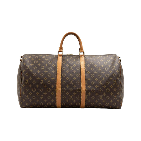 Sac de voyage Secondstore Louis Vuitton Keepall Bandoulière 55 en toile Monogram