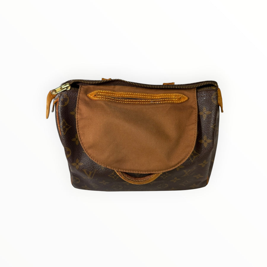 Sac à main Secondstore Louis Vuitton Speedy en toile Monogram marron avec détails en cuir et fermeture zippée