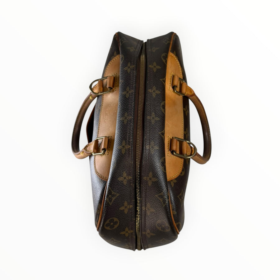 Sac à main Secondstore Louis Vuitton en toile Monogram marron avec finitions en cuir naturel et détails dorés
