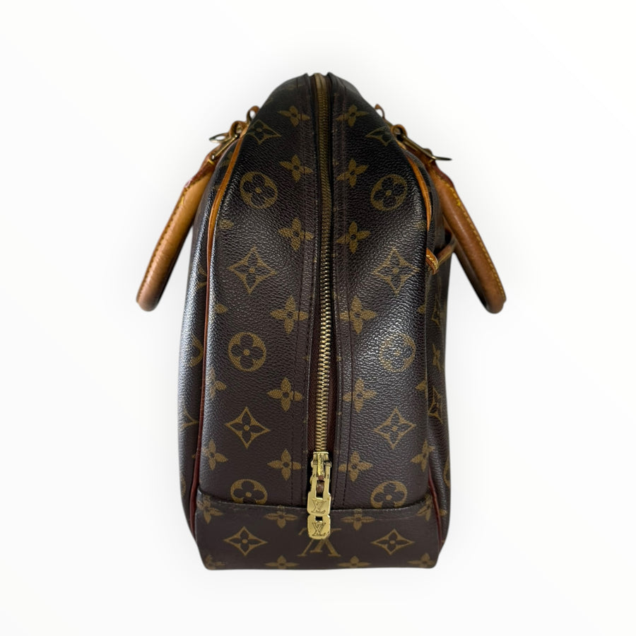 Sac à main Secondstore Louis Vuitton en toile Monogram marron avec finitions en cuir et fermeture zippée dorée