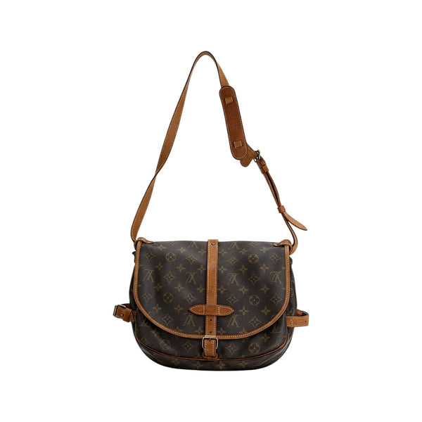 Sac Secondstore Louis Vuitton Saumur 30 en toile Monogram marron