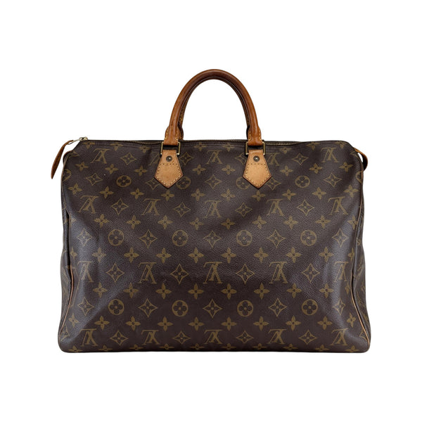 Sac de voyage Secondstore Louis Vuitton Speedy 40 en toile Monogram, vue arrière