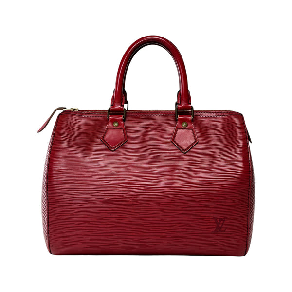 Sac Secondstore Louis Vuitton Speedy 30 en cuir Épi rouge