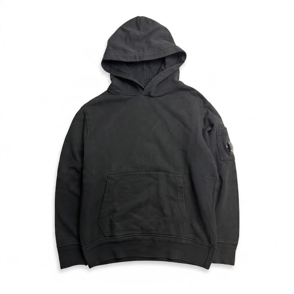 Sweat à capuche C.P. Company noir à lentille