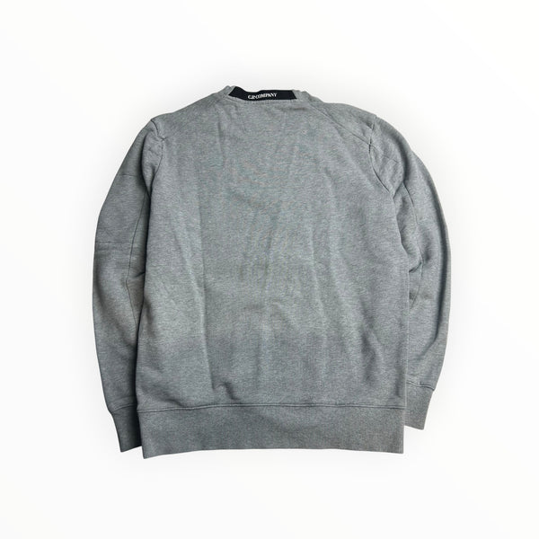 Sweat C.P. Company gris chiné à lentille
