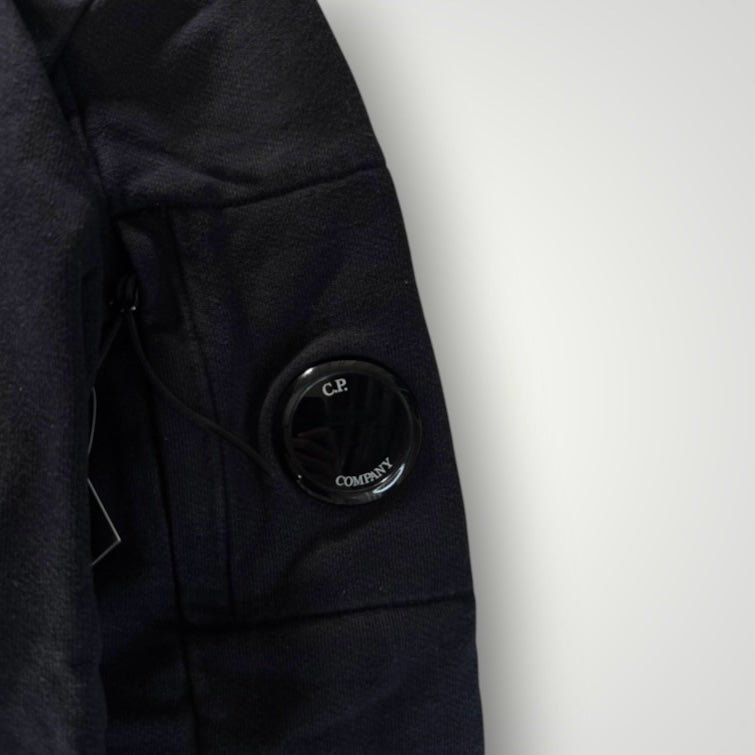Sweat-shirt Secondstore C.P. Company noir en coton avec poche utilitaire et détail Lens emblématique sur la manche