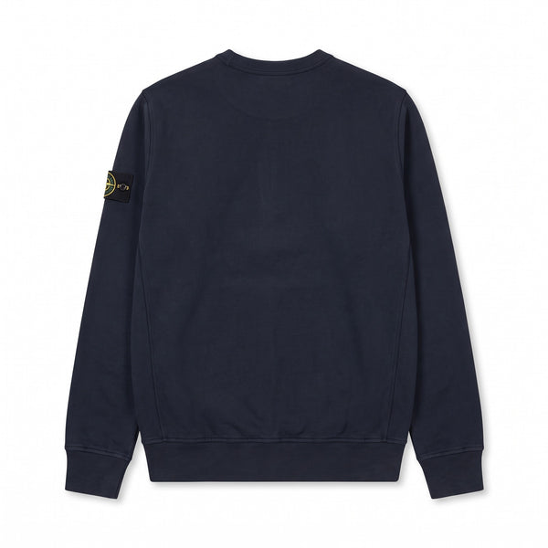 Sweat Stone Island bleu marine écusson ton sur ton