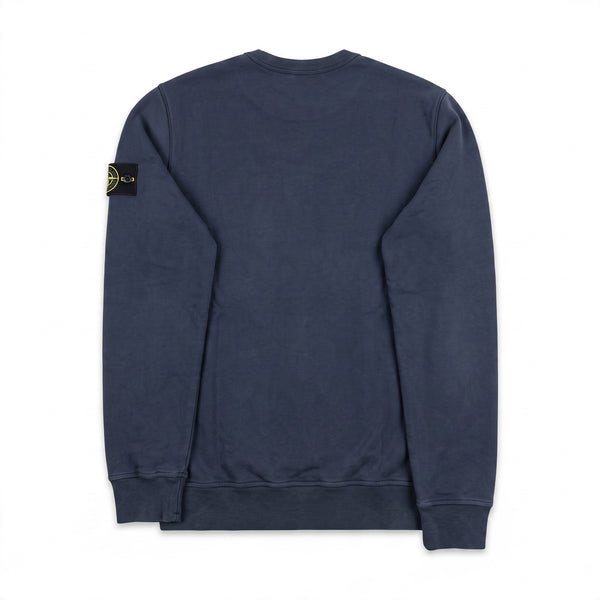 Sweat Stone Island Junior bleu marine col rond