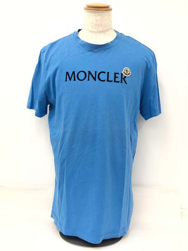 Tee Moncler bleu clair lettrage logo