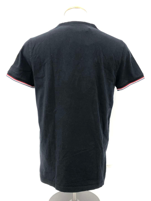 Tee Moncler bleu marine logo manche