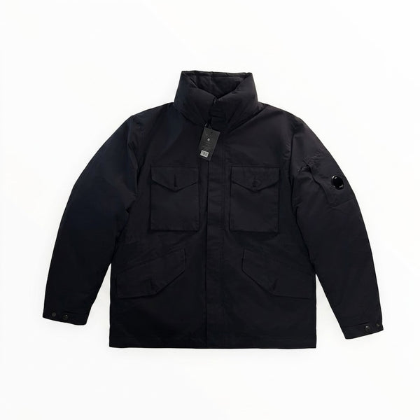 Veste doudoune technique noire Secondstore C.P. Company en tissu Micro-M avec quatre poches et badge sur la manche