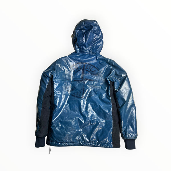 Veste Stone Island Junior Ice Jacket bleue 14 ans - dos avec logo boussole