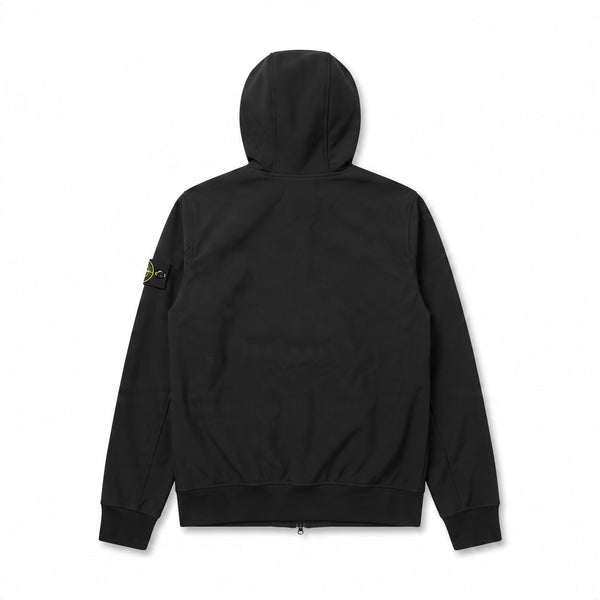 Veste Stone Island Soft Shell noire à capuche