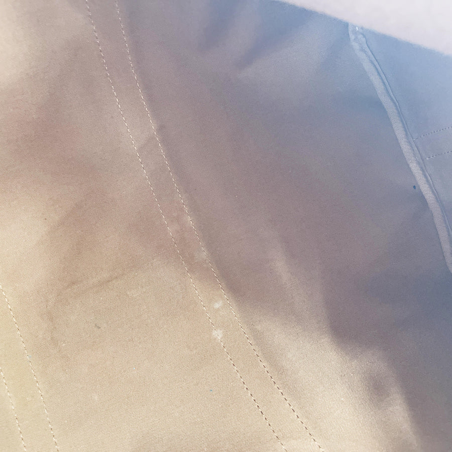 Secondstore Louis Vuitton Keepall 55 interior brown textile lining detail showing stitching and light wear
