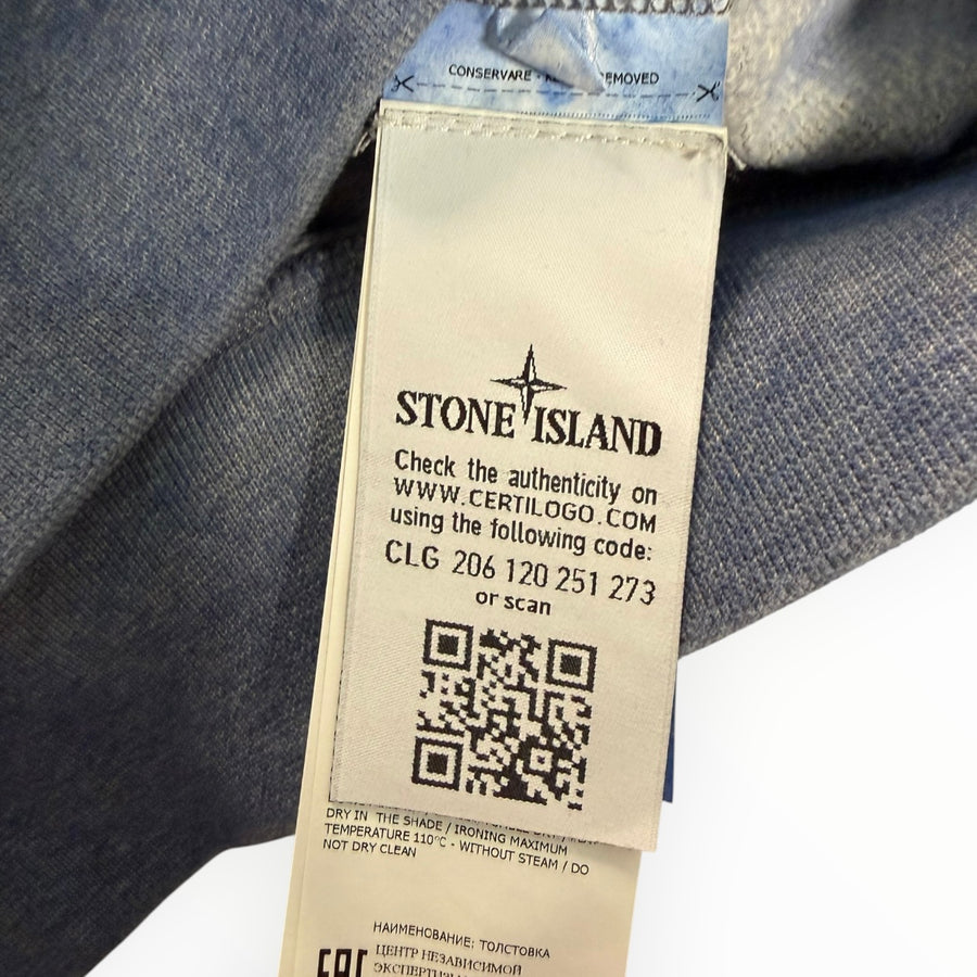 Sweat Stone Island Dust Colour Treatment Gris/Bleu