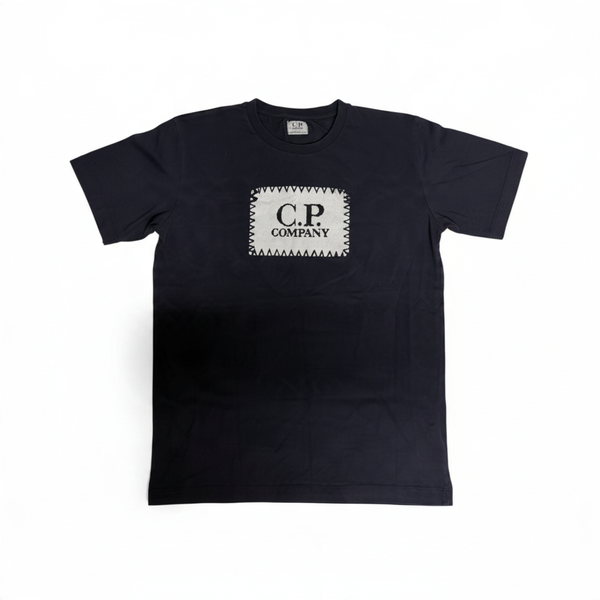 Tee C.P. Company bleu marine logo