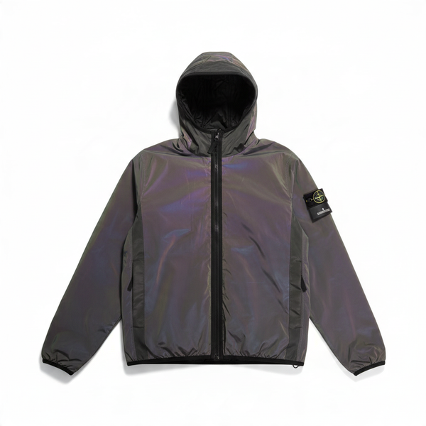 Veste Stone Island Junior Reflective à capuche logo compass
