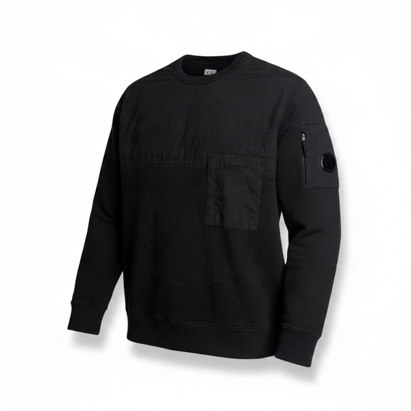 Sweat C.P. Company noir poche nylon à lentille