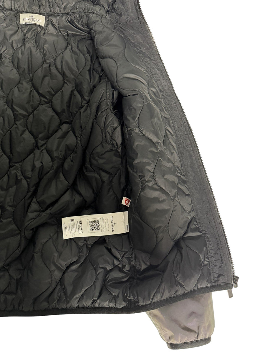 Veste Stone Island Junior Reflective à capuche logo compass