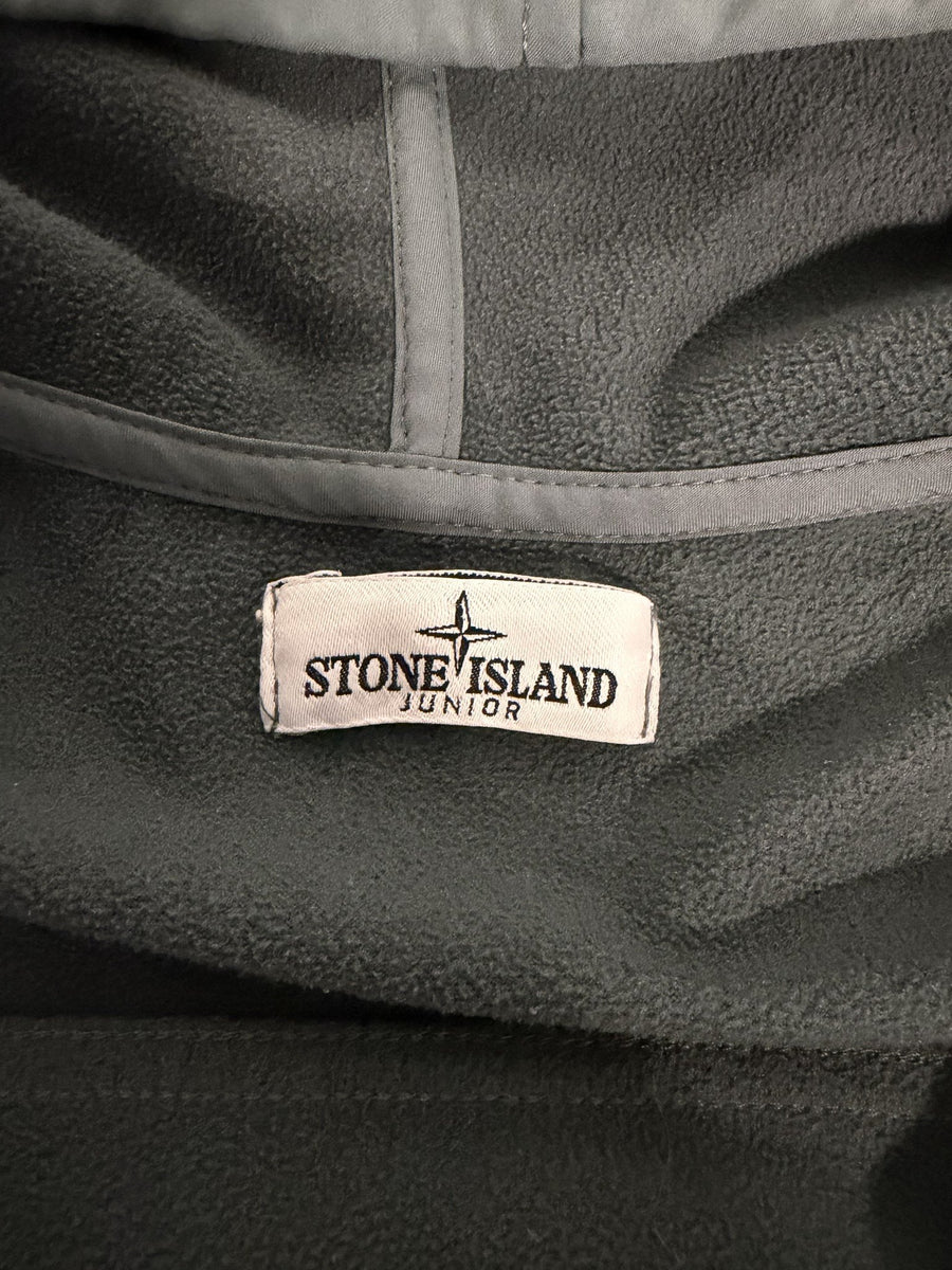 Veste Stone Island Junior Soft Shell-R verte à capuche
