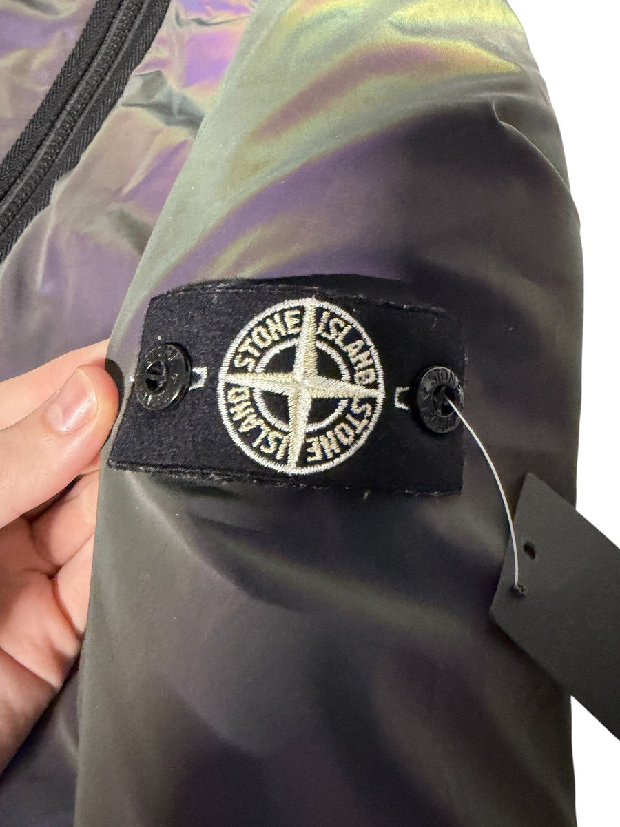 Veste Stone Island Junior Reflective à capuche logo compass