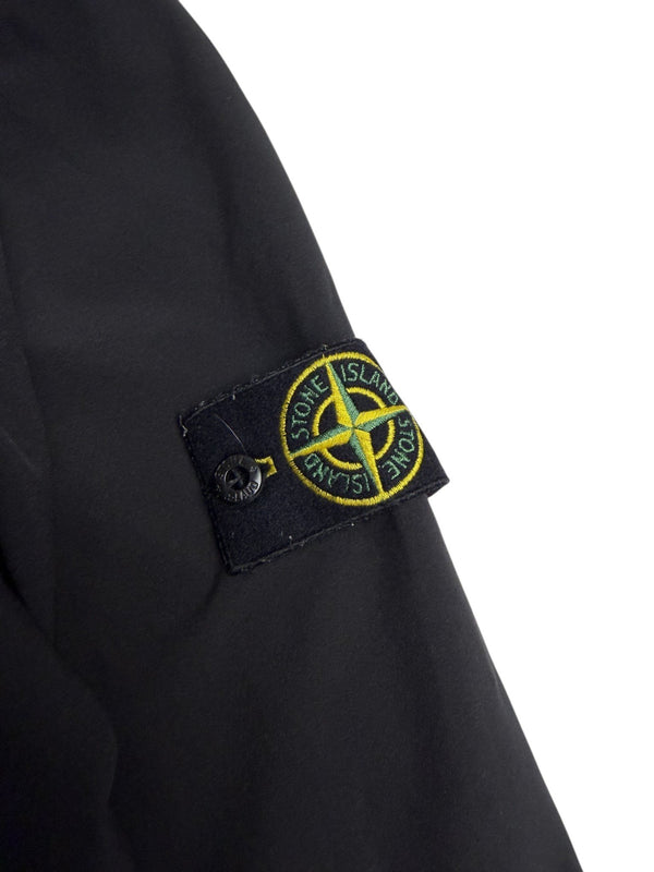 Veste Stone Island Light Soft Shell-R noire à capuche