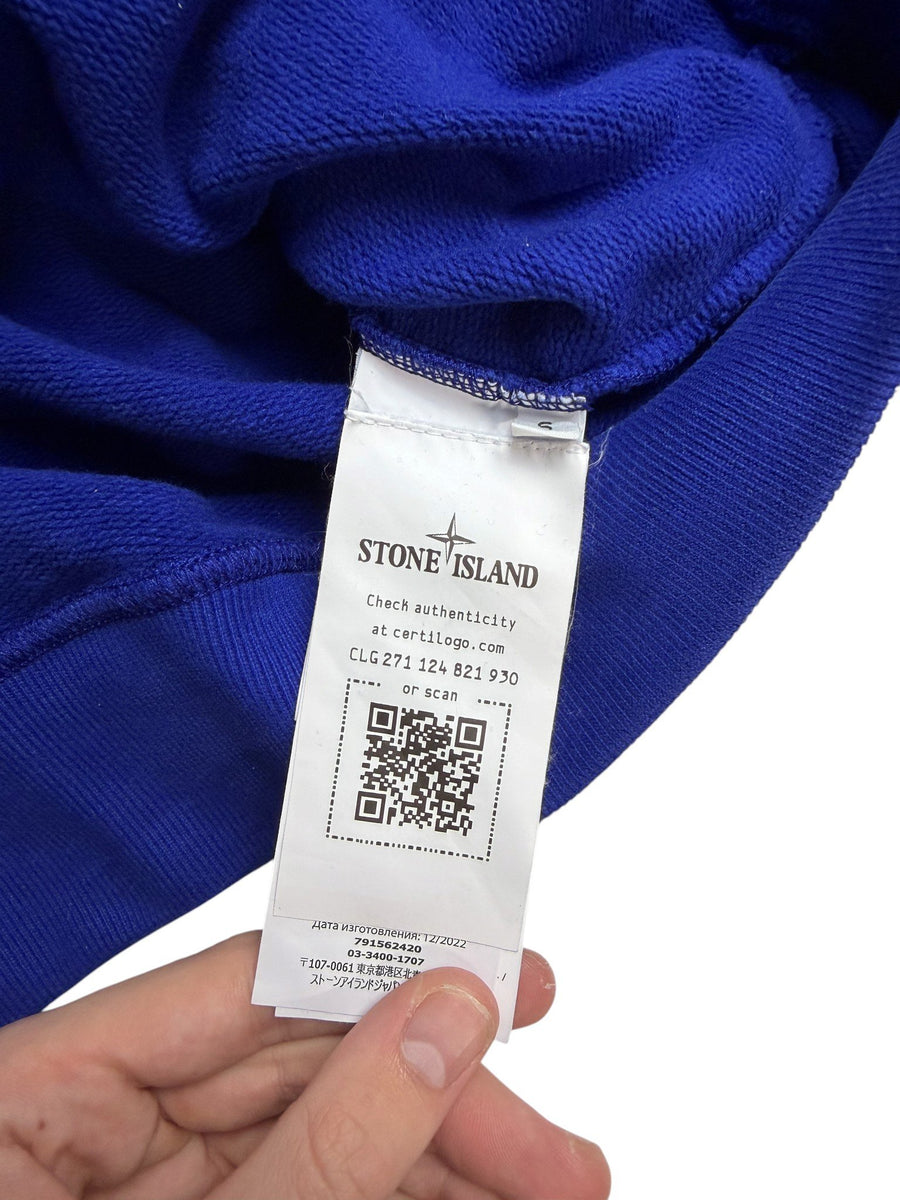 Sweat Stone Island bleu électrique classique