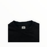 Secondstore black C.P. Company crewneck sweatshirt featuring a ribbed collar and internal brand label