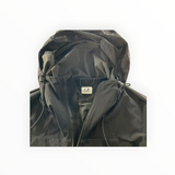 Secondstore C.P. Company Pro-Tek black hooded jacket with adjustable drawstring hood and front zip closure