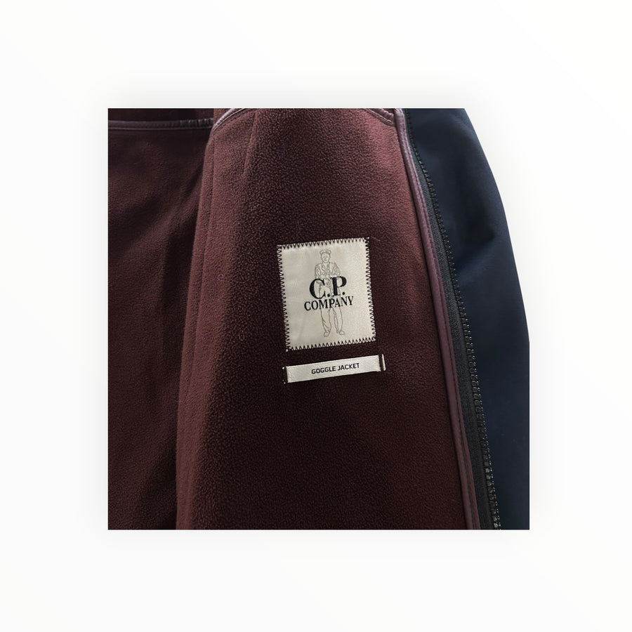 Secondstore C.P. Company Goggle Jacket with burgundy fleece lining and interior brand label