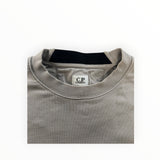 Secondstore C.P. Company grey cotton crewneck sweatshirt featuring a ribbed collar and internal brand label detail.