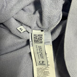Secondstore C.P. Company light grey cotton sweatshirt interior label with QR code and size XL tag
