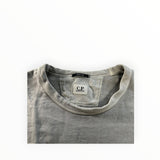 Secondstore C.P. Company crewneck sweatshirt in garment-dyed grey cotton with inner brand label detail