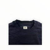 Secondstore C.P. Company navy blue cotton crewneck sweatshirt with ribbed collar and interior brand label