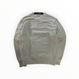 Secondstore C.P. Company off-white crewneck sweatshirt viewed from the back with branded neck label