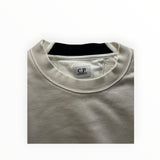 Secondstore C.P. Company off-white cotton crewneck sweatshirt with ribbed collar and interior brand label detail