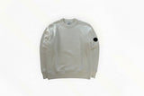 Secondstore C.P. Company off-white crewneck sweatshirt with signature lens detail on the utility sleeve pocket