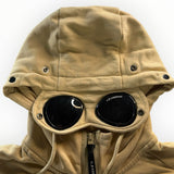 Sweat-shirt à capuche beige Secondstore C.P. Company avec lunettes Goggle intégrées et fermeture zippée