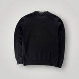 Vue arrière du sweat-shirt noir Secondstore C.P. Company en coton avec lettrage au col et bords-côtes