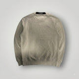 Vue arrière du sweat-shirt beige Secondstore C.P. Company en coton avec col rond et finitions côtelées